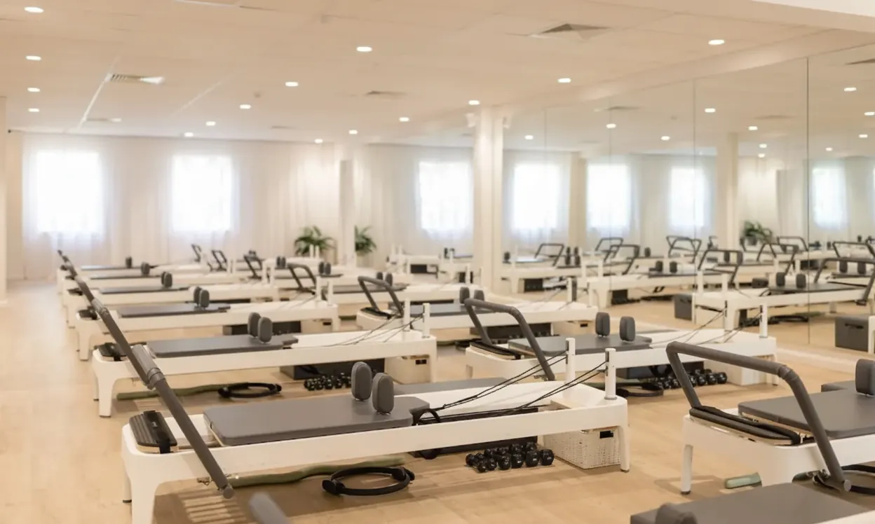 Pilates studio fit-out with reformer machines